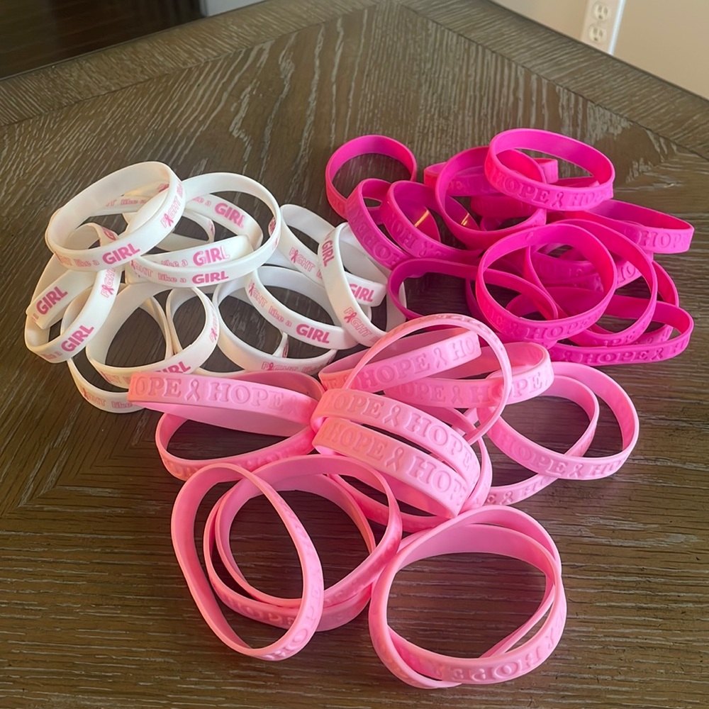 Breast Cancer Bracelets Lot of 45 NWOT